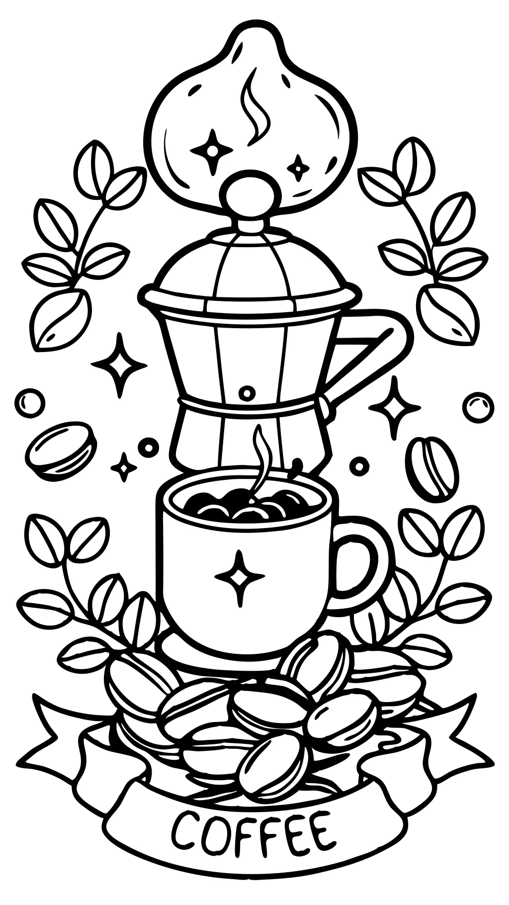 coloriage de café